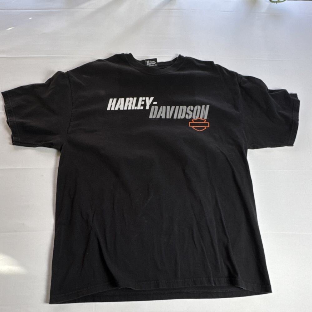 Harley-Davidson XL Black 100% Cotton T-Shirt Ted's Alton Illinois